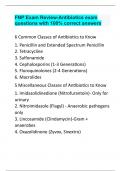 FNP Exam Review-Antibiotics exam questions with 100% correct answers