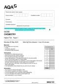 BUNDLED  2023 AQA GCSE CHEMISTRY  Paper 1 & 2 Higher Tier Question Paper & Mark Hscheme (Merged) June 2023 [VERIFIED]