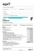 BUNDLED 2023 AQA GCSE CHEMISTRY  Paper 1 & 2 Foundation Tier Question Paper & Mark scheme (Merged) June 2023 [VERIFIED]