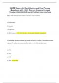 NATE Exam: Air Conditioning and Heat Pumps Questions with 100% Correct Answers | Latest Version 2024/2025 | Expert Verified | Ace the Test