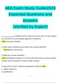 AEA Exam Study Guide2024 Expected Questions and Answers (Verified by Expert)