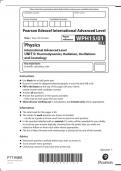 Pearson Edexcel International Advanced Level Physics International Advanced Level UNIT 5: Thermodynamics, Radiation, Oscillations and Cosmology