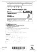 Pearson Edexcel International GCSE Mathematics A PAPER 1F Foundation Tier