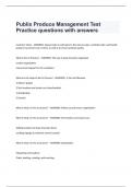 Publix Produce Management Test Practice questions with answers