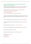 AANP FNP CERTIFICATION EXAM 240 QUESTIONS AND CORRECT  ANSWERS ALREADY GRADED A+ All diastolic murmurs are pathological. Murmurs Grades I-barely II-audible III- clearly audible. IV- first  time thrill V-Steth edge VI-entire steth. EXAM