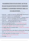 BUNDLE :: WASHINGTON STATE DOL WRITTEN TESTS  ACTUAL EXAM QUESTIONS WITH VERIFIED CORRECT ANSWERS NEWEST 2024. A+ GUARANTEED.