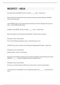 MOSFET - NIDA QUESTIONS & ANSWERS SOLVED 100% CORRECT!