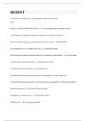 MOSFET QUESTIONS & ANSWERS SOLVED 100% CORRECT!