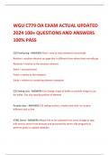 WGU C779 OA EXAM ACTUAL UPDATED 2024 100+ QUESTIONS AND ANSWERS 100% PASS 