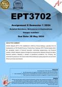 ETP3702 Assignment 6 (COMPLETE ANSWERS) Semester 1 2024 - DUE 28 May 2024