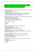 Publix asst deli manager study Guide Correct Questions & Answers