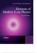 Elements of Modern X-ray Physics Second Edition Jens Als-Nielsen Ørsted Laboratory Niels Bohr Institute Copenhagen University Des McMorrow London Centre for Nanotechnology University College London