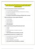 POST TEST MENTAL HEALTH AND COMMUNITY HEALTH ISSUES EXAM 2023/2024 NEWEST QUESTIONS WITH DETAILED VERIFIED ANSWERS (100% CORRECT) /ALREADY GRADED A+