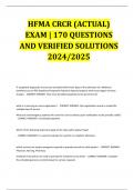 Bundle for CRCR Certification Exams Questions and Verified Solutions 2024/2025