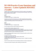 NU 650 Practice Exam Questions With Correct Answers Latest Updated 2024/2025 (Graded A+)