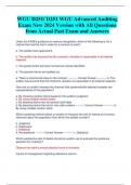 WGU D251/ D251 WGU Advanced Auditing  Exam New 2024 Version with All Questions  from Actual Past Exam and Answers