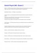 Umich Psych 240 - Exam 2 Questions And Answers