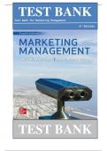 TEST BANK For Marketing Management, 4th Edition By Mark Johnston Greg Marshall ISBN: 9781260381917  | Verified Chapter's 1 - 14 | Complete Newest Version