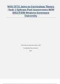 WGU IYT2, Intro to Curriculum Theory |Task 1 Ephram Paul Ausseresses| NEW SOLUTION Western Governors University