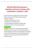 BUNDLE for BSN 266 (BSN266) HESI Med Surg Exam | Questions and Correct Answers with Explanations| Graded A+ 2024 Nightingale 