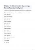 Chapter 13: Obstetrics and Gynecology; Female Reproductive System Exam Questions with complete solutions 2024( A+ GRADED 100% VERIFIED).