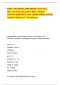 NBRC THERAPIST EXAM NEWEST 2024-2025 WITH ACTUAL QUESTIONS AND CORRECT VERIFIED ANSWERS|100% GUARANTEED TO PASS CONCEPTS|ALREADY GRADED A+