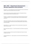 BUL 4421 - Department Assessment Review Questions And Answers