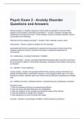 Psych Exam 2 - Anxiety Disorder Questions and Answers