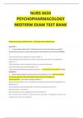 NURS 6630 PSYCHOPHARMACOLOGY MIDTERM EXAM TEST BANK 2024 LATEST VERSION