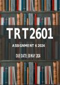 TRT2601 Assignment 6 2024