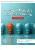 Test Bank For Yoder-Wise’s Leading And Managing In Canadian Nursing, 2nd Edition, Patricia S. Yoder-Wise, Janice Waddell, Nancy Walton