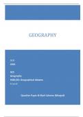 OCR 2023 GCE Geography H481/03: Geographical debates A Level