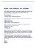 HFHC Final questions and answers (Graded A)