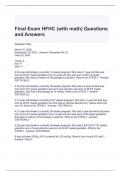 HFHC Exam Bundle (Graded A)