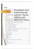 Samenvatting European and International Justice, Home Affairs and Security Policy  (EIJHAS) '23-'24