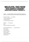 A PACKAGE DEAL OF AMPP CIP LEVEL 1 BASIC COATING INSPECTOR 2024 LATEST UPDATE WITH CORRECTLY ANSWERED QUESTIONS ALREADY GRADED A+