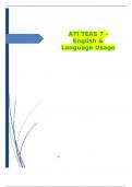 ATI TEAS 7 EXAM TEST PACKAGE LATEST UPDATE 2023/2024