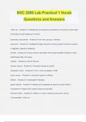 BSC 2086 Lab Practical 1 Vocab Questions and Answers