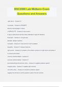 BSC2086 Lab Midterm Exam Questions and Answers