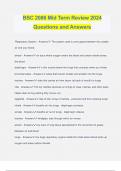 BSC 2086 Mid Term Review 2024 Questions and Answers