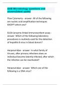 AAB Microbiology questions and answrs(latest upate).