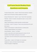 K-6 Praxis Social Studies Exam Questions and Answers