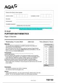 2023 AQA A-level FURTHER MATHEMATICS 7367/3D Paper 3 Discrete Question Paper & Mark scheme (Merged) June 2023 [VERIFIED]