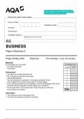 2023 AQA AS BUSINESS 7131/2 Paper 2 Business 2 Question Paper & Mark scheme (Merged) June 2023 [VERIFIED]