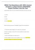 NESA Test Questions with 100% Correct Answers | Latest Version (2024/2025) Expert Verified | Ace the Test