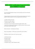 BIOL 1408 Certification Exam Questions  and CORRECT Answers