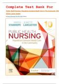 Complete Test Bank For  Public Health Nursing: Population-Centered Health Care In The Community 10th Edition Latest Update  by Marcia StanhopE PhD RN FAAN (Author)