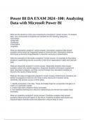 POWER BI Interview with Questions and Correct Answers 2024 (100%Solved) & Power BI DA EXAM 2024 -100: Analyzing Data with Microsoft Power BI.