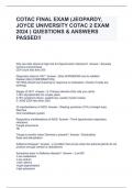 COTAC FINAL EXAM (JEOPARDY, JOYCE UNIVERSITY COTAC 2 EXAM 2024 ) QUESTIONS & ANSWERS PASSED!!