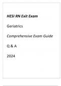 HESI RN Exit Exam (NCLEX Prep) Geriatrics Comprehensive Exam Guide 70+ Qns & Ans 2024.